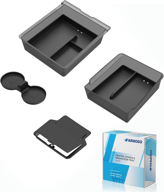 Farmogo 2025 Center Console Organizer Tray by TeslaAccessories