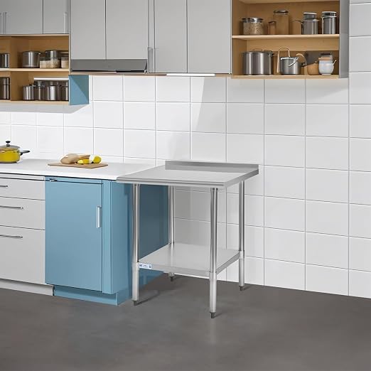 Hally Stainless Steel Table for Prep & Work 24 x 24 Inches, NSF Commercial - Image 2