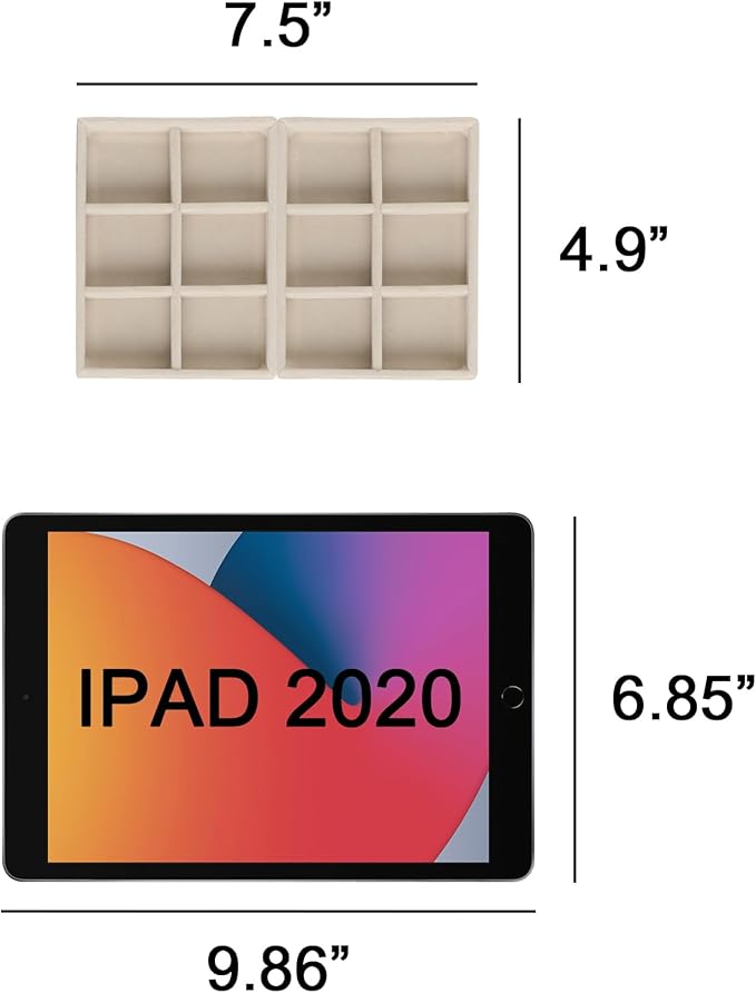 Frebeauty Small Jewelry Tray Set, Stackable Velvet Jewelry Organizer Tray - Image 4