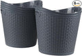 6 Packs 30 Liter Round Plastic Laundry Baskets, Large Basket by EudokkyNA