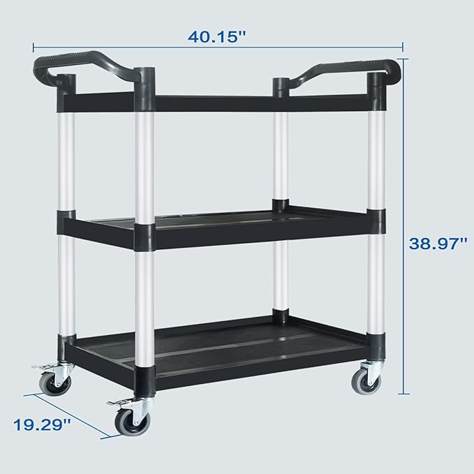 Plastic Commercial Cart Large Size, Restaurant Cart - Image 3