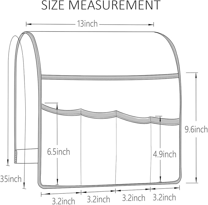 FLYILY Sofa Armrest Organizer Non-Slip Arm Chair Hanging Caddy Remote Control - Image 3