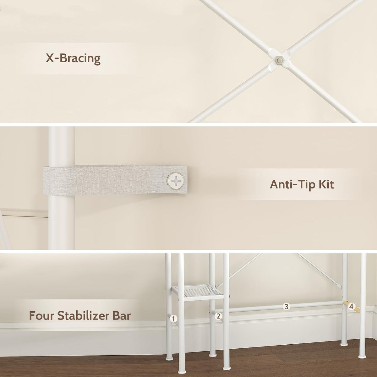7-Tier Over the Toilet Storage Rack, Heavy-Duty Metal Bathroom
