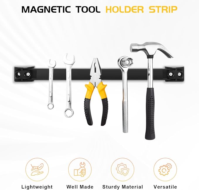DGSL Magnetic Tool Holder Strip 10 Pack, 12In Heavy Duty Tool Organizer - Image 3