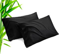 TELUS Black Pillow Cases King Size 2 Pack, Bamboo Rayon Cooling Pillowcases by TELUS