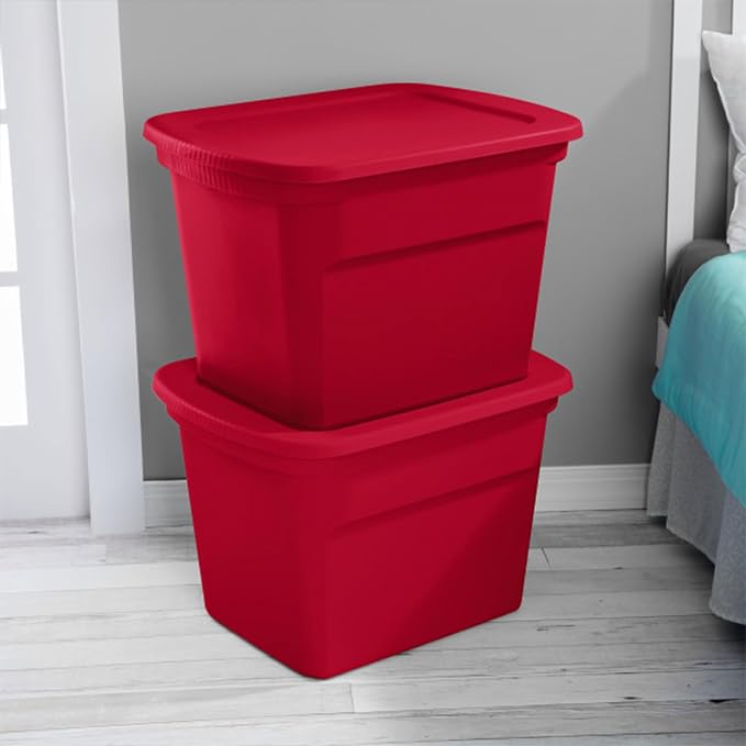 Sterilite 18 Gallon Plastic Stackable Storage Tote Container, Seasonal Home - Image 6