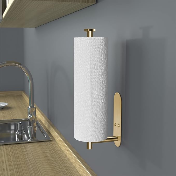 HUFEEOH Adhesive Paper Towel Holder Under Cabinet Wall Mount - Image 4
