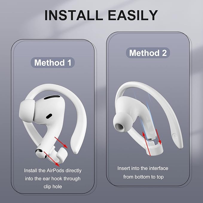 2 Pairs AirPods Ear Hooks for AirPods Pro 2, AirPods Pro, AirPods 4, 2 & 1 - Image 5