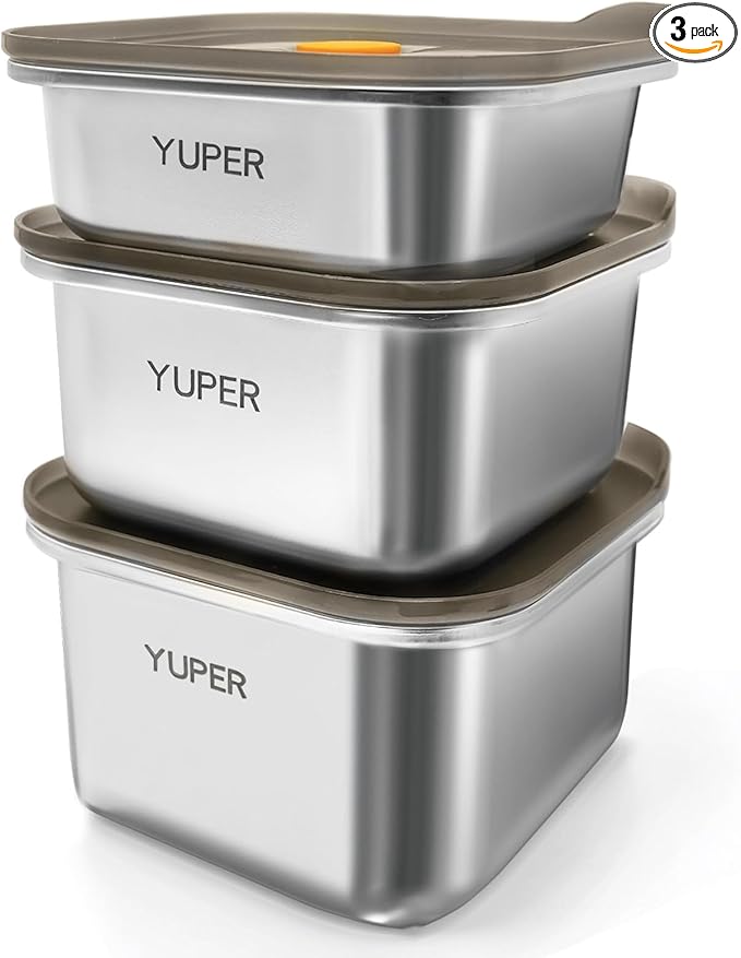 YUPER Stainless Steel Food Containers, Meal Prep Containers, Bacon Cheese by YUPER