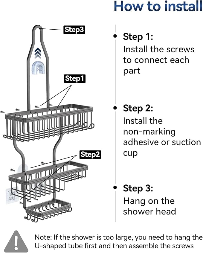 YASONIC Shower Caddy Hanging - Image 7