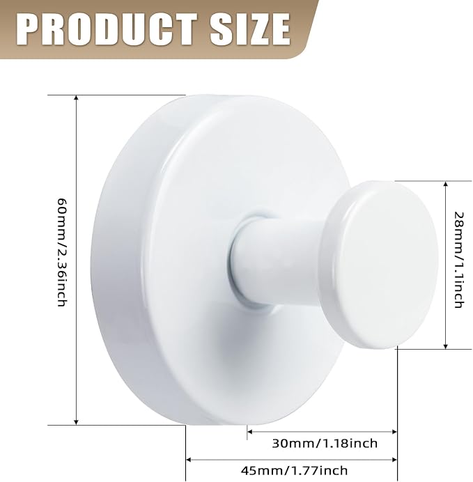 Suction Cup Hooks for Shower No-Drill Bathroom Hooks for Towels, Loofah - Image 7