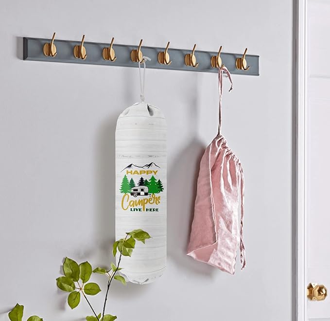 Happy Campers Grocery Bags Holder Organizer, Wall Mount Plastic Bags Storage - Image 5