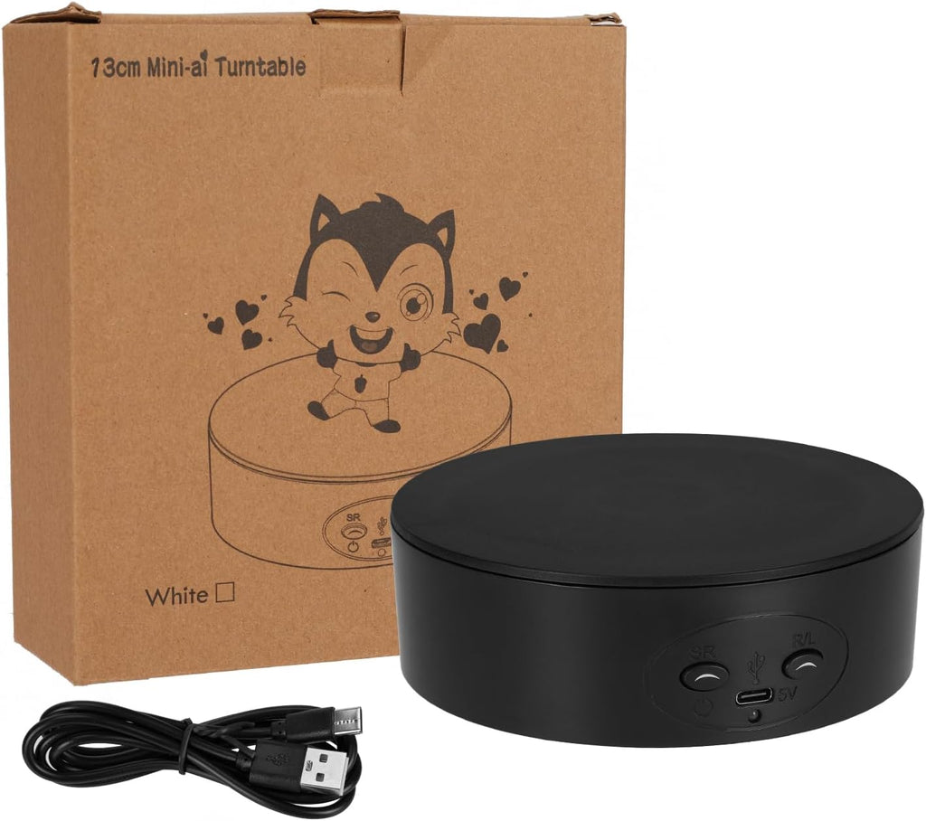 Motorized Rotating Display Stand, 5in/11lbs Load, 360° Rotating