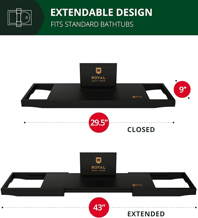 ROYAL CRAFT WOOD Premium Bathtub Tray - Image 7