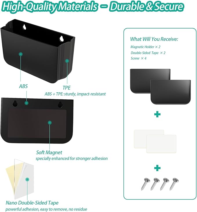 Magnetic Remote Control Holder Wall Mount, 2 Pack TV Remote Holder Wall Mount - Image 4