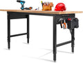 Height Adjustable Workbench 60”×22” Heavy Duty Work Table 2000 LBS Load by MUWOOD