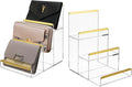 2 Pack 3-Tier Purse Display Stands, Acrylic Wallet Holder Risers Stand by SHUNKAIZS