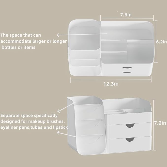 Makeup Organizer with Drawers, Large Capacity Countertop Organizer - Image 7