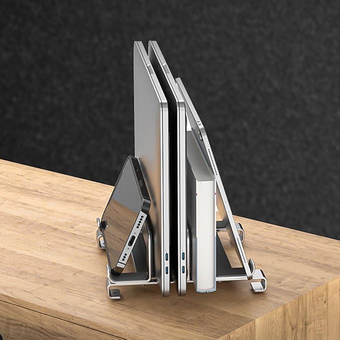Vertical Laptop Stand Holder, Compatible Desktop Laptop Holder, Adjustable - Image 9