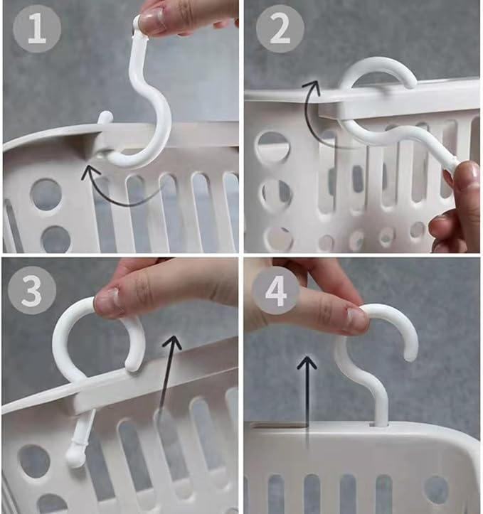 3PCS Plastic Hanging Baskets for Shower, Hanging Basket Organizer - Image 7