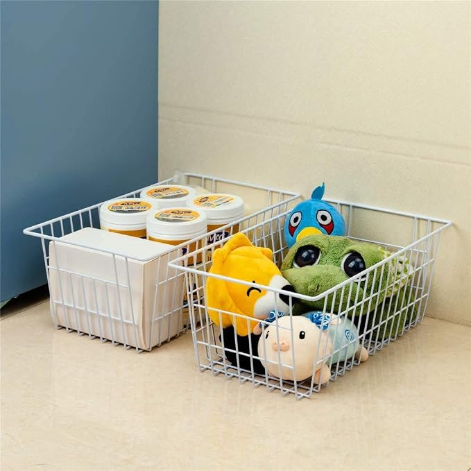 Wire Storage Basket Freezer Organizer Bins Refrigerator Organization Storage - Image 2
