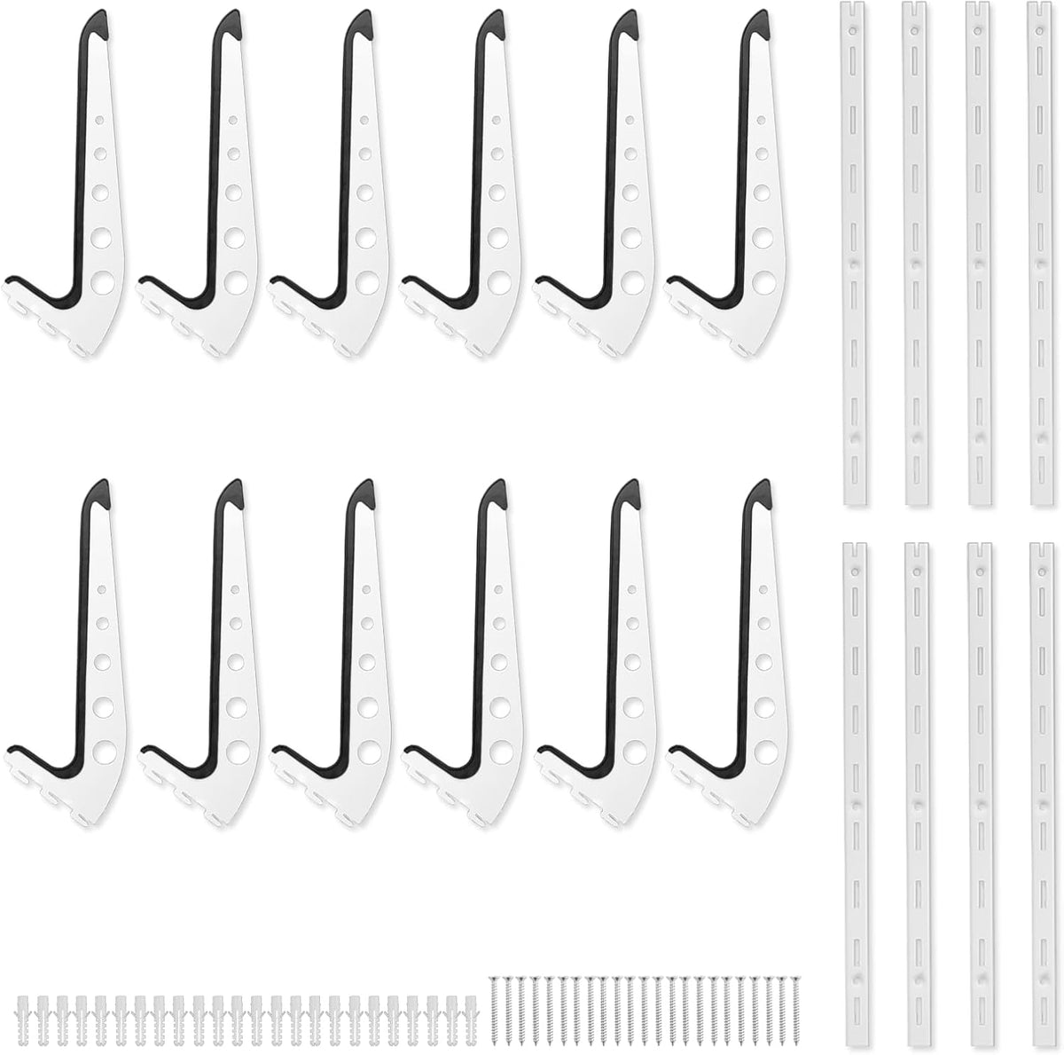 ShouRong Snowboard Wall Mount, Adjustable 5/6 Board Surfboard Rack