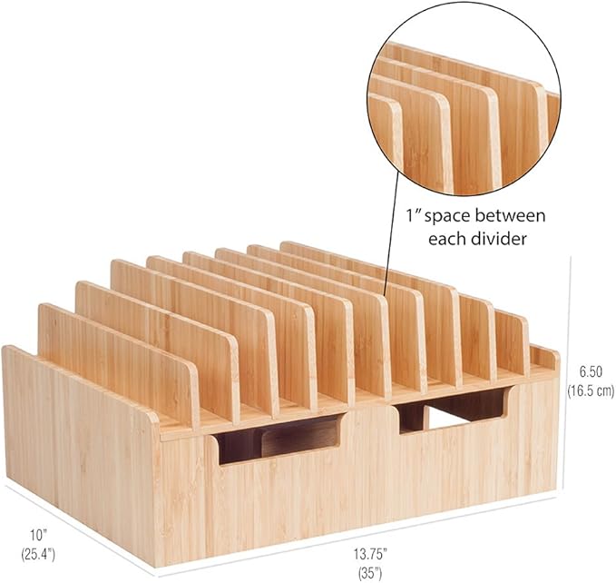 MobileVision Bamboo 10-Port Charging Station & Docking Organizer - Image 2
