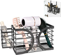 Elegant Black Cabinet Door/Wall Mounted 3-in-1 Hair Dryer Holder