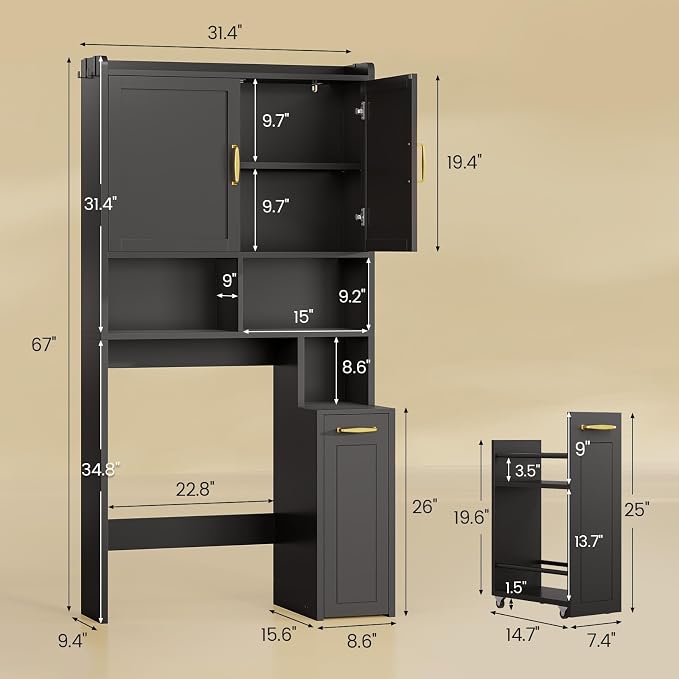 Over The Toilet Storage Cabinet - Image 2