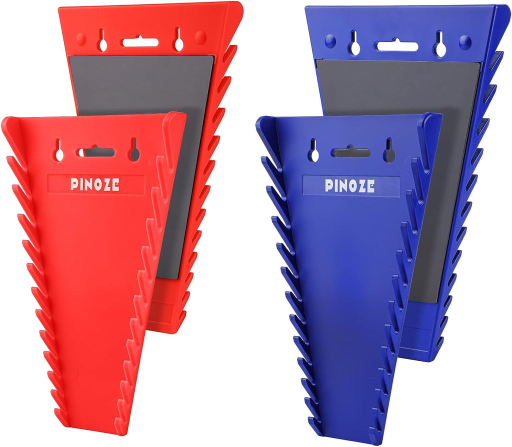 4-Piece Magnetic Wrench Organizer, 48-Slot Wrench Rack Tool Trays