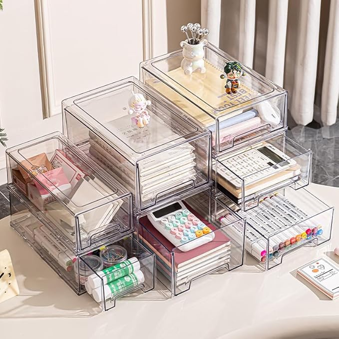 clear Drawer-Type Plastic Storage Box Bins Organizer，Family First Aid Kits - Image 3