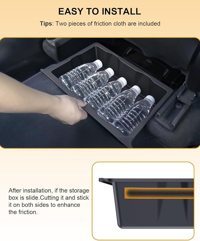 Center Console Organizer Tray for Tesla Model Y 2020-2024, Hidden Storage Box - Image 8
