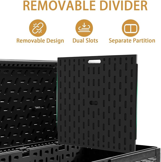 KUIKUI 320 Gallon Deck Box Waterproof, Extra Large Outdoor Storage Box Lockable - Image 7