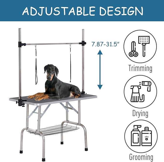 36" Dog Grooming Table Foldable Pet Grooming Tables - Image 3