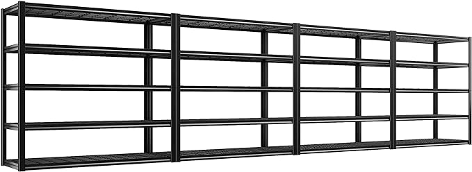 REIBII 48.2''W Garage Shelving Heavy Duty Metal Shelving 3000LBS Storage by REIBII