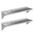 ROCKPOINT Stainless Steel Shelf 12 x 48 Inches 350lb, 2 Pack NSF Commercial by ROCKPOINT