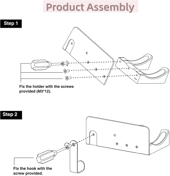 Dyson Hair Dryer Holder, Wall Mounted Aluminum Alloy Hair Dryer Wall Mount - Image 9