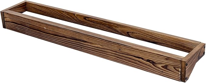 MyGift 30 Inch Rustic Burnt Solid Wood Hanging Shoe Rack, Holds 12 Pairs - Image 7