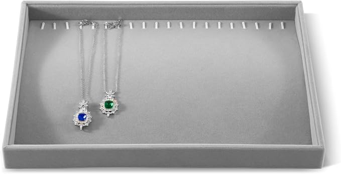 Necklace Holder Organizer, Velvet Jewelry Trays, Premium Necklace Case by Yinbeini