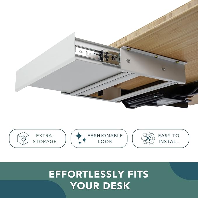 FLEXISPOT Under Desk Drawer 17.7in Wide Pull-Out Drawer - Image 4