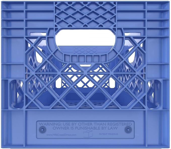 Heavy Duty Plastic Storage Milk Crates, Stackable Utility Organizer Bins - Image 7