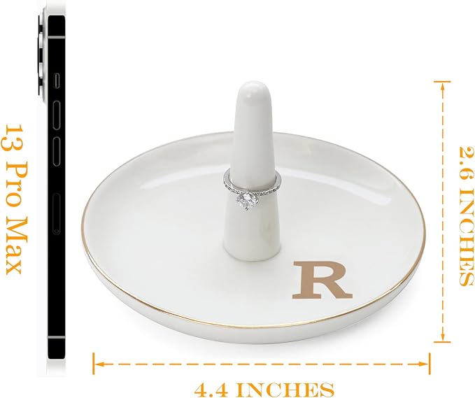 HOME SMILE Initials Ring Holder Jewery Tray - Image 5