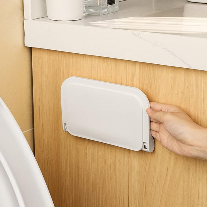 Wall Mounted Small Floating Shelf, Foldable Adhesive Plastics Floating Shelf - Image 6