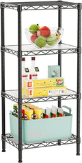 4 Tier Adjustable Storage Shelves Heavy Duty Metal Utility Shelf Wire Shelving by Golpart