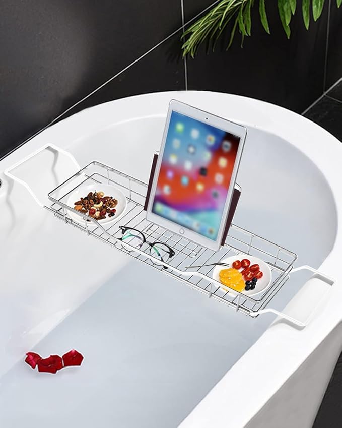 YQh Adjustable Tub Rack, 304 Stainless Steel Bathroom Tray, - Image 4