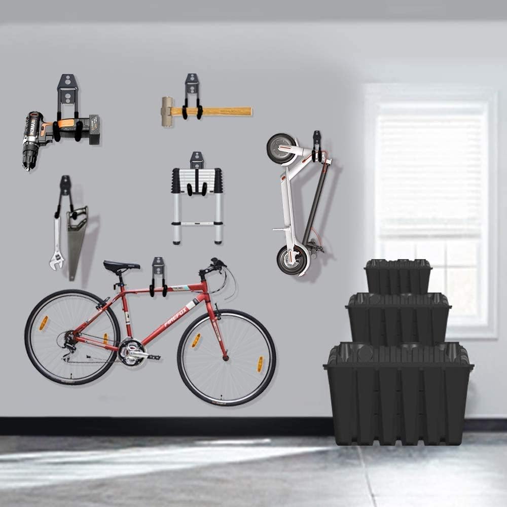 Garage Hooks, 12 Pack Wall Storage Hook Includes 2 Extension Cord