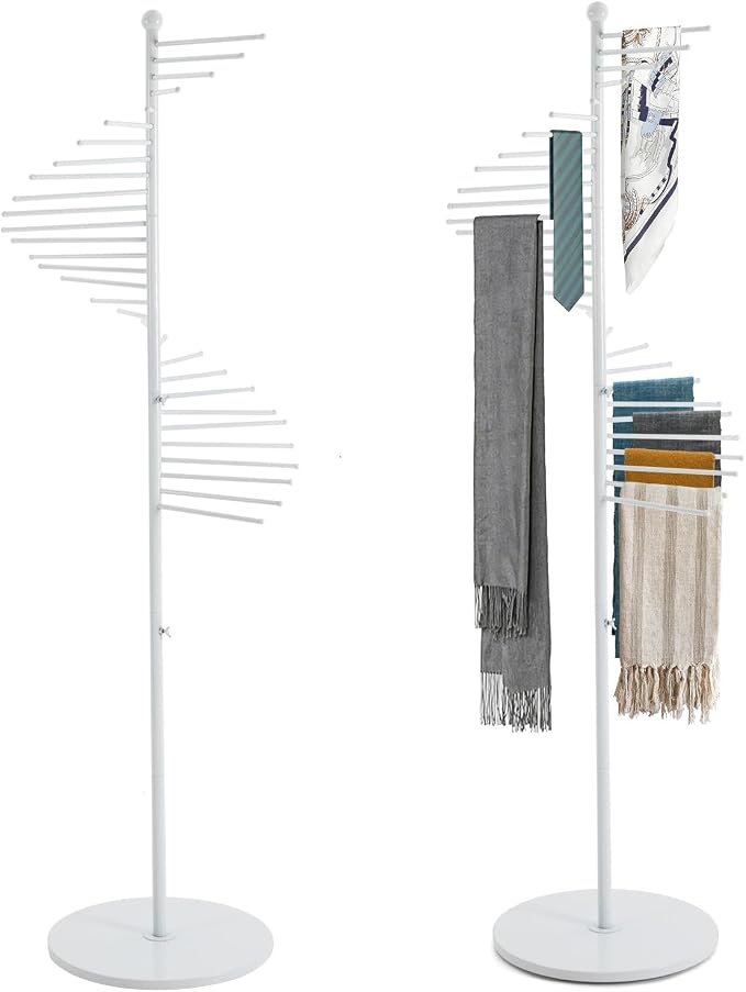 Spiral Scarf Display Stand, Freestanding Hijab Organizer by Unknown