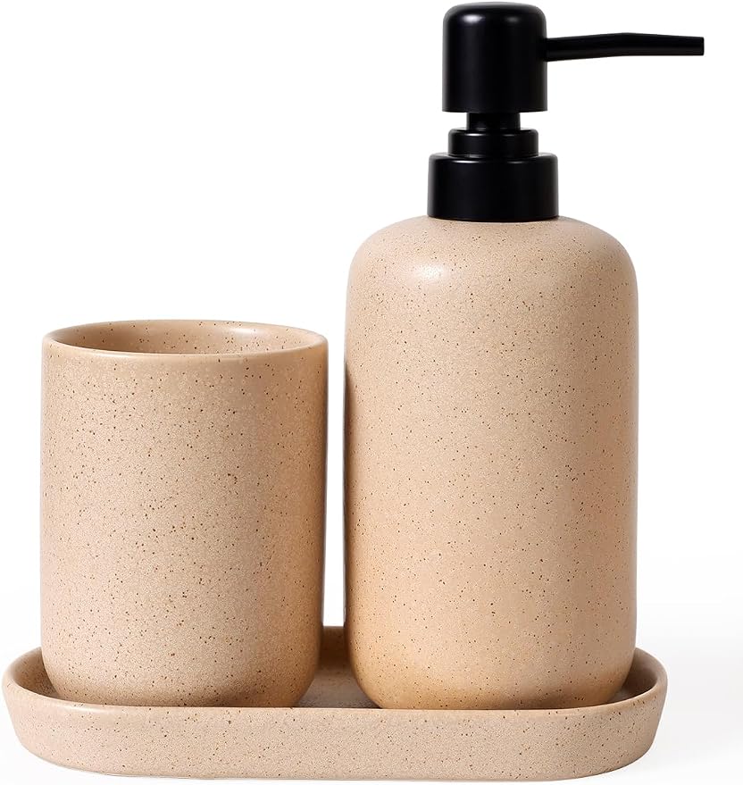 INGOFIN 3 Pcs Ceramic Bathroom Accessory Set by INGOFIN
