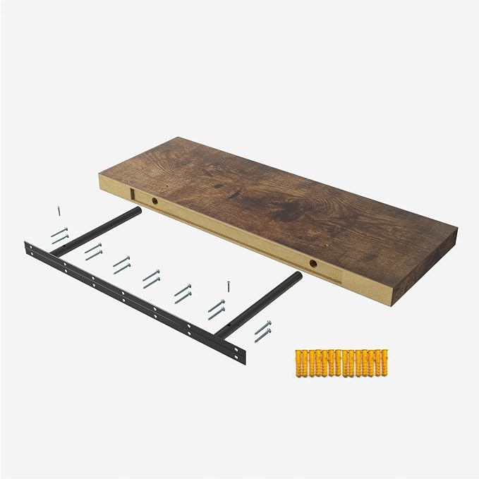Floating Shelf, 30 in W x 12.75 in D x 2 in H Wooden Floating Wall Shelf - Image 7