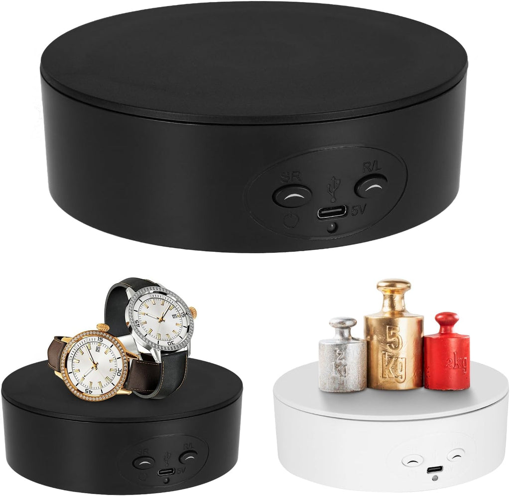 Motorized Rotating Display Stand, 5in/11lbs Load, 360° Rotating